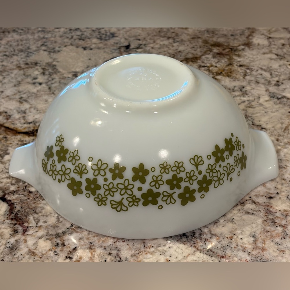 Vintage Pyrex Spring Blossom Crazy Daisy Cinderella Mixing Bowl